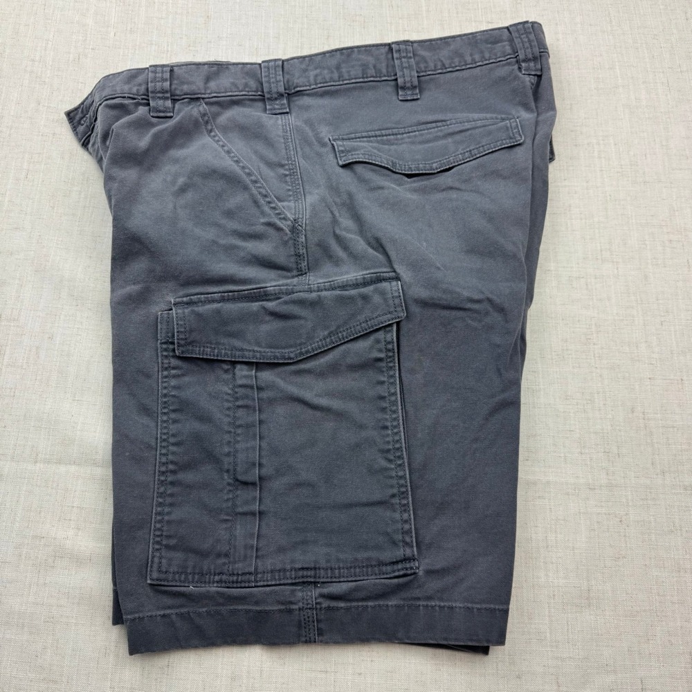 Carhartt Rugged Flex Relaxed Fit Canvas Cargo Work Shorts Gray Mens Sz 36 EUC - Picture 10 of 10